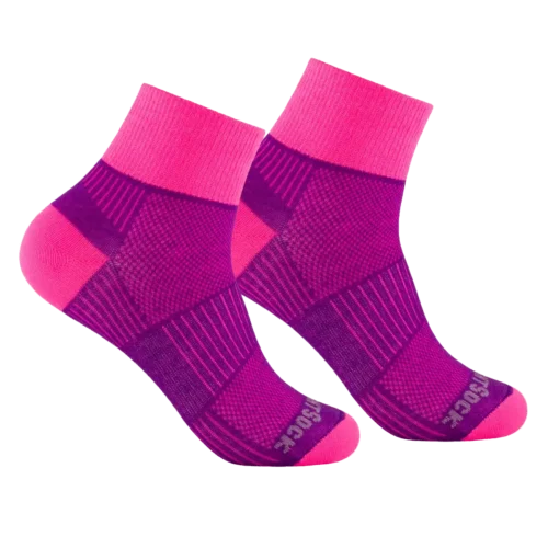 Wrightsock COOLMESH II doppellagige Wandersocken pink