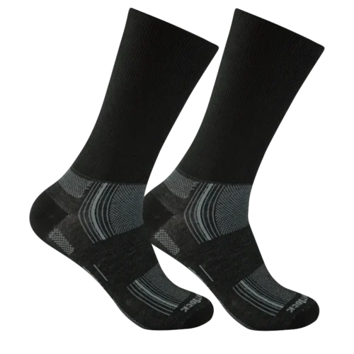 Wrightsock STRIDE doppellagige Wandersocken schwarz lang