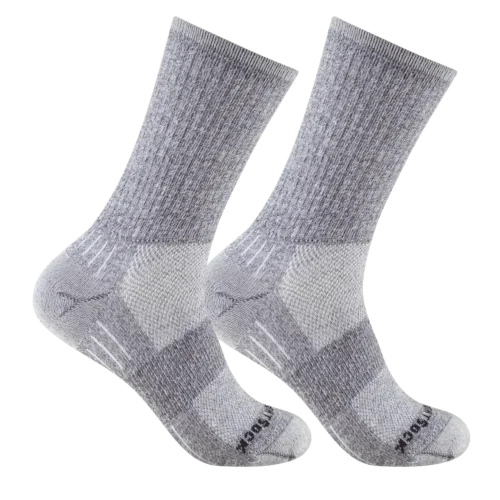 Wrightsock ESCAPE doppellagige Wandersocke mit extra Polsterung hellgrau lang