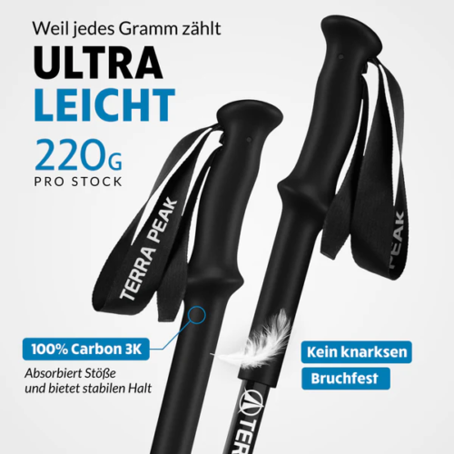 Alternative view of TERRA PEAK Teleskopstöcke Carbon