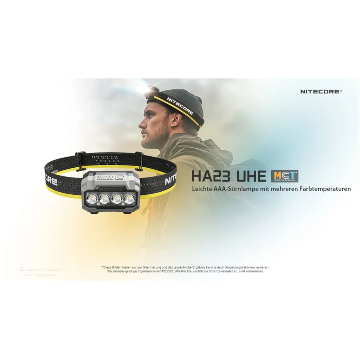 Nitecore Stirnlampe HA23 UHE - 600 Lumen schwarz – Bild 2