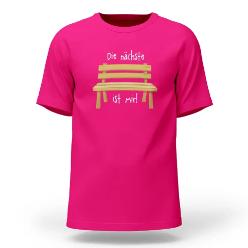Extremwander T-Shirt "nächste Bank" pink