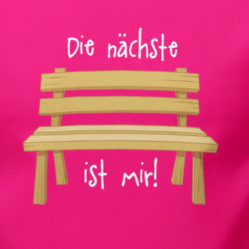 Alternative view of Extremwander T-Shirt "nächste Bank" pink