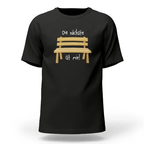 Extremwander T-Shirt "nächste Bank" schwarz