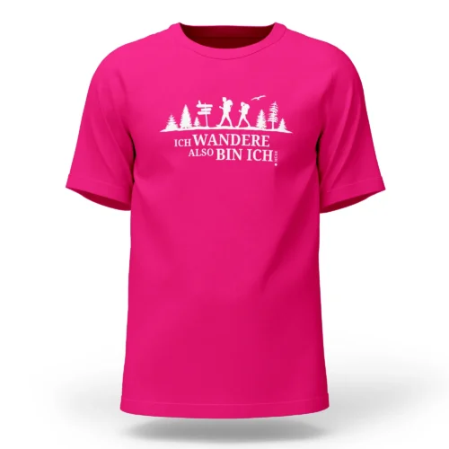 Extremwander T-Shirt "ich wandere" pink