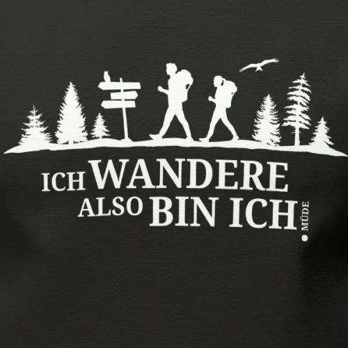 Alternative view of Extremwander T-Shirt "ich wandere" schwarz