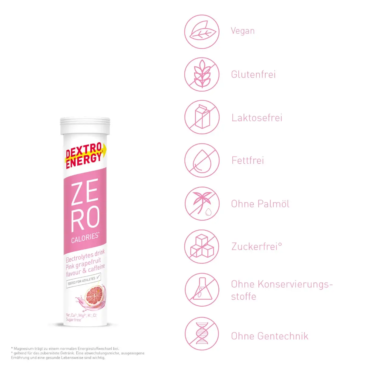 Elektrolyttabletten Dextro Energy Pink Grapefrucht + Koffein – Bild 4