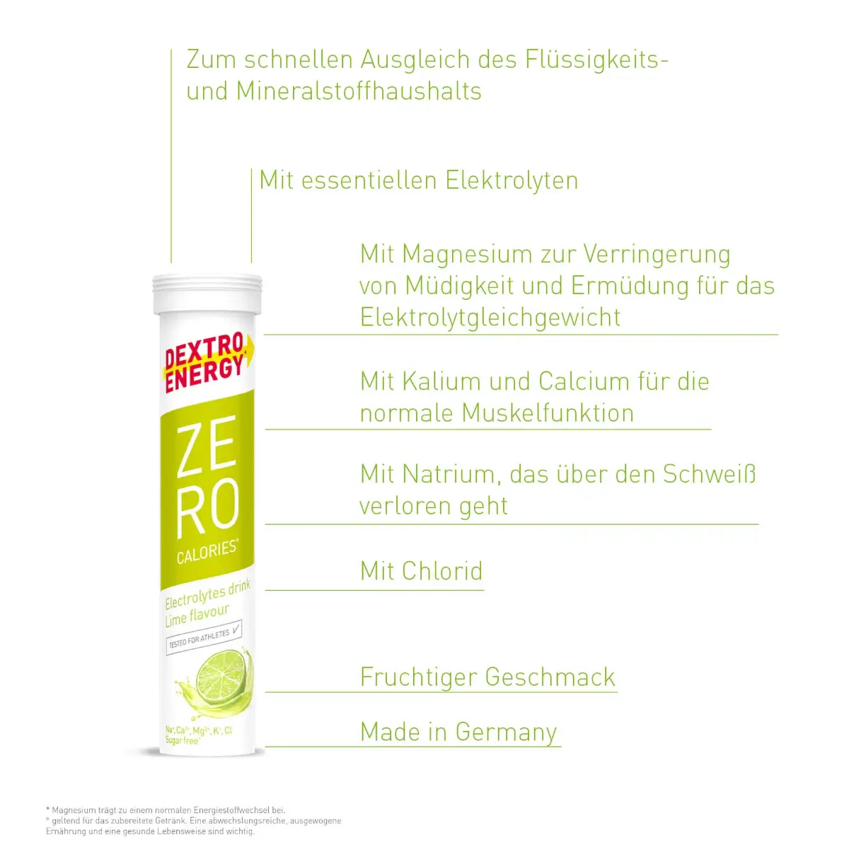 Elektrolyttabletten Dextro Energy Limette – Bild 4