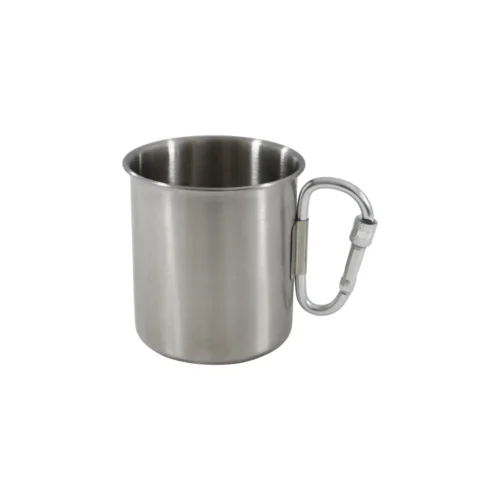 Edelstahlbecher mit Karabiner
